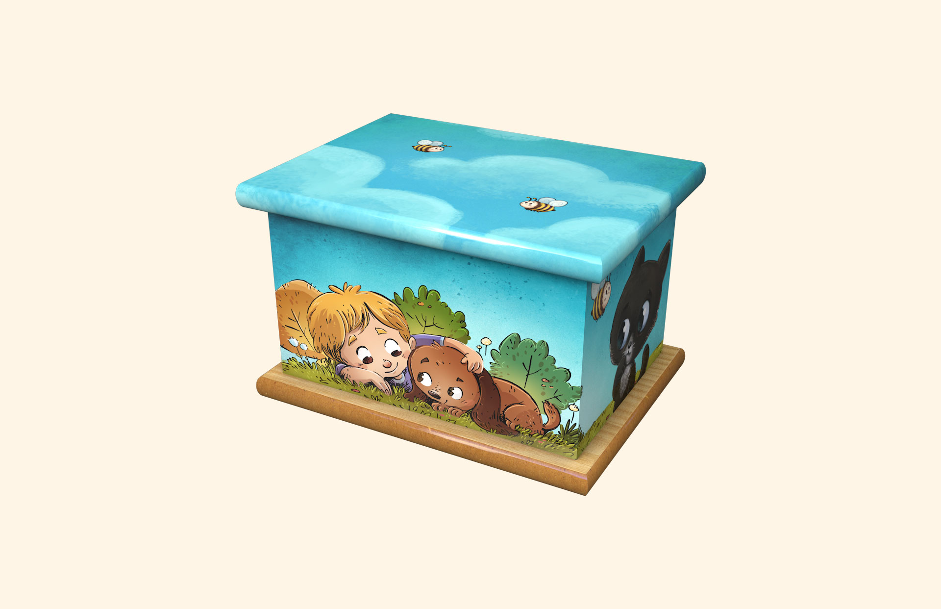 Hide and Seek child ashes casket